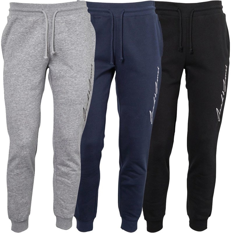 JACK & JONES Mens Jax Three Pack Sweat Pants Tap Shoe/Light Grey Melange/Navy Blazer - Image 3