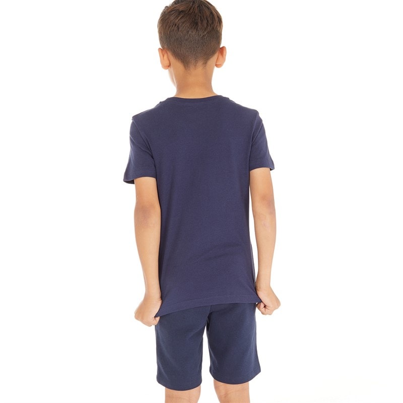 JACK & JONES Boys Fly T-Shirt And Shorts Set Navy Blazer - Image 2