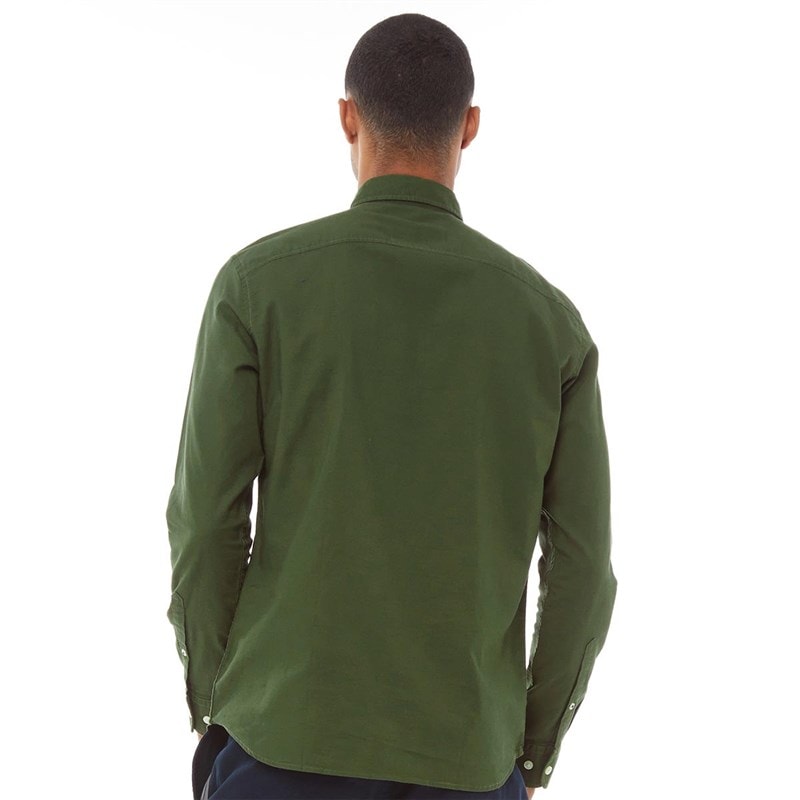JACK & JONES Mens Long Sleeve Oxford Shirt Forest Night - Image 2