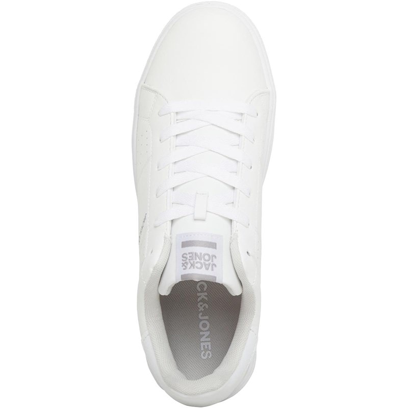 JACK & JONES Mens Ealing Trainers White - Image 4