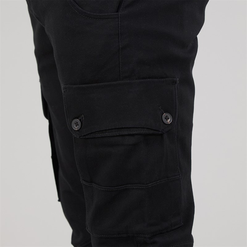JACK & JONES Mens Paul Warner AKM 111 Cargo Pants Black - Image 3