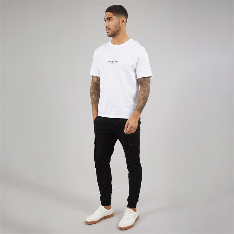 JACK & JONES Mens Paul Warner AKM 111 Cargo Pants Black - Image 4