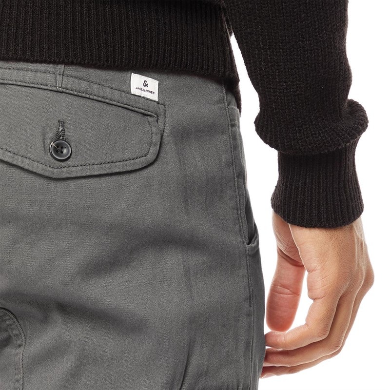 JACK & JONES Mens Paul Warner AKM 111 Cargo Pants Asphalt - Image 3