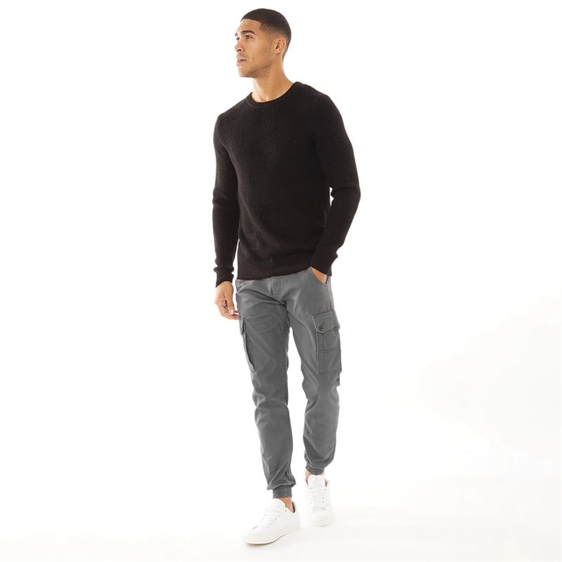 JACK & JONES Mens Paul Warner AKM 111 Cargo Pants Asphalt - Image 4