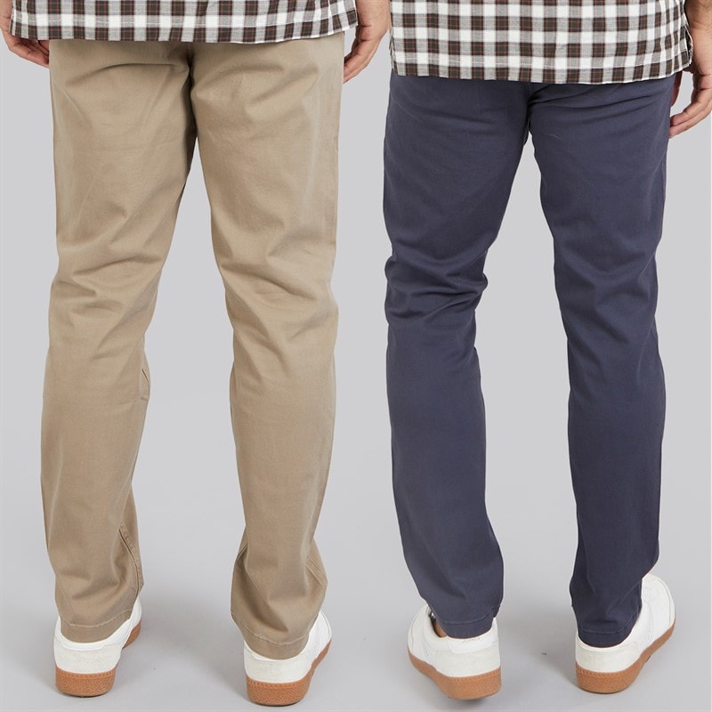 JACK & JONES Mens Bolton Dean AKM Two Pack Chinos Beige/Navy Blazer - Image 2