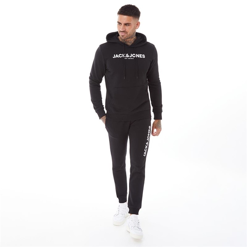 JACK & JONES Mens Bank Tracksuit Black - Image 3
