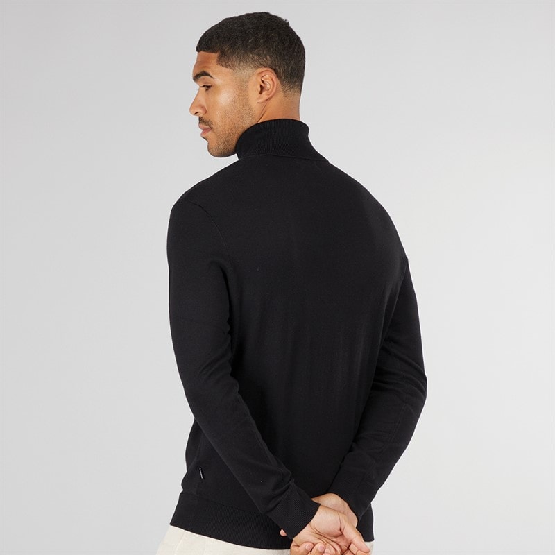 JACK & JONES Mens Jwhemil Knit Roll Neck Black - Image 2