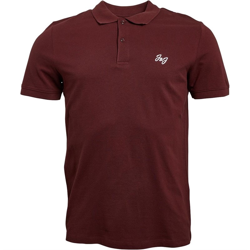 JACK & JONES Mens Joseph Three Pack Polo Shirts Navy/Khaki/Burgundy - Image 2
