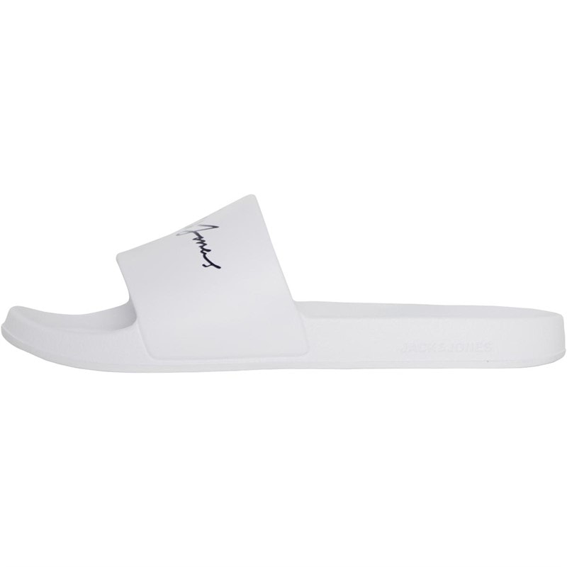 JACK & JONES Mens Gary Moulded Slides White - Image 2