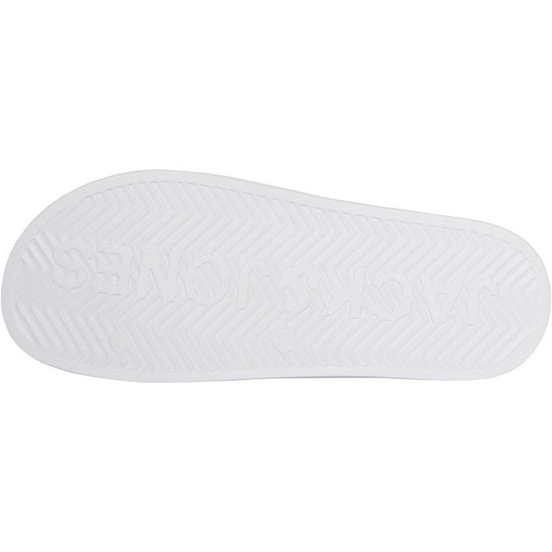 JACK & JONES Mens Gary Moulded Slides White - Image 3