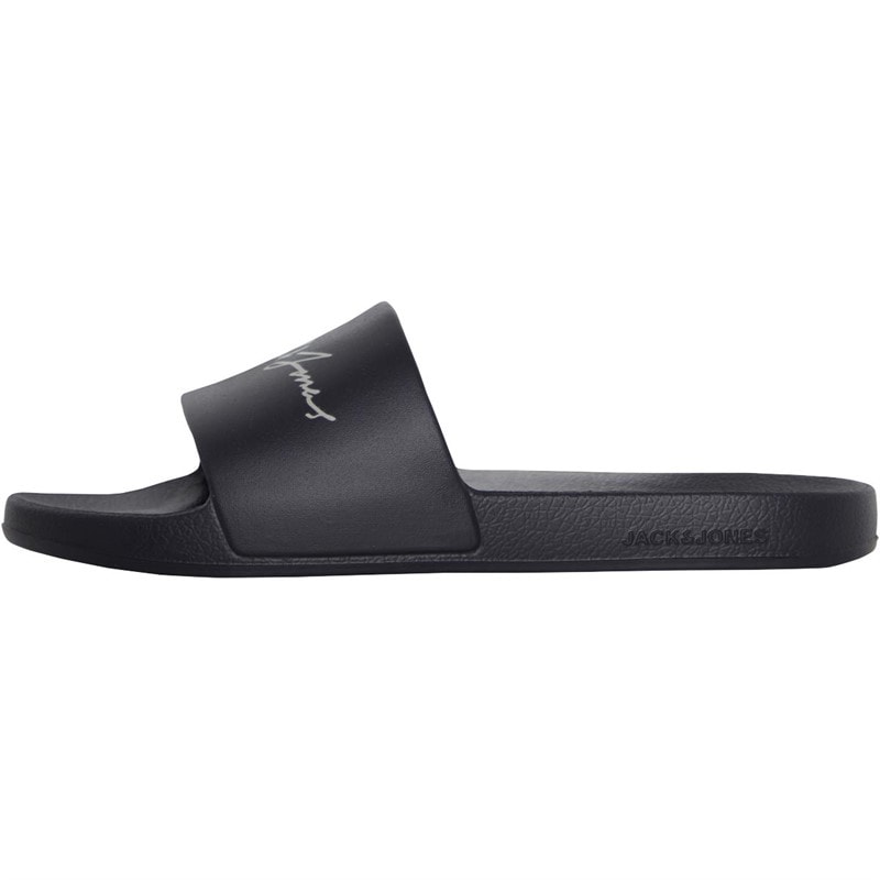 JACK & JONES Mens Gary Moulded Slides Anthracite - Image 2