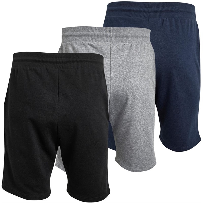 JACK & JONES Mens Heat Three Pack Shorts Black/Light Grey Marl/Navy - Image 2