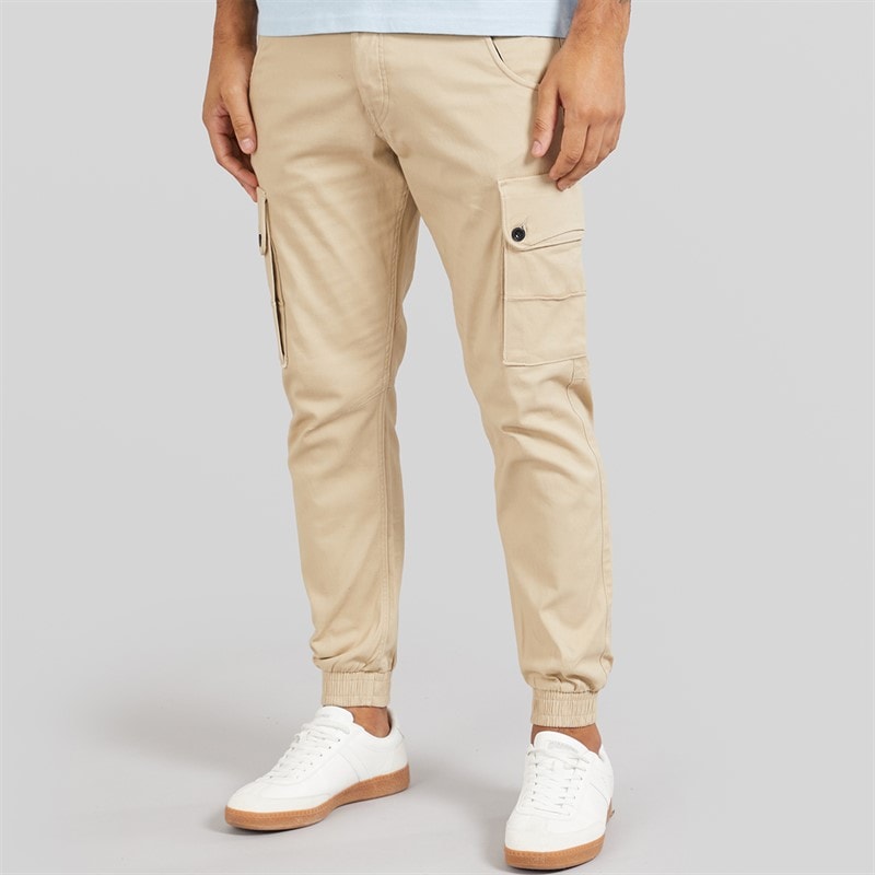 JACK & JONES Mens Paul Warner AKM 111 Cargo Pants Beige