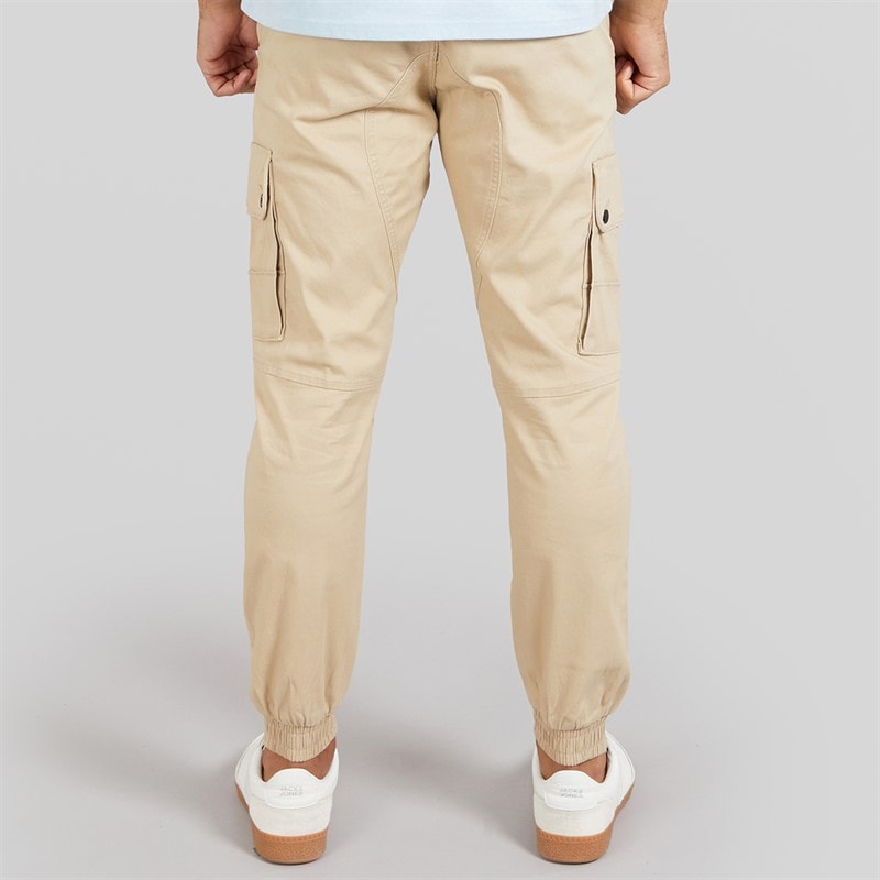 JACK & JONES Mens Paul Warner AKM 111 Cargo Pants Beige - Image 2