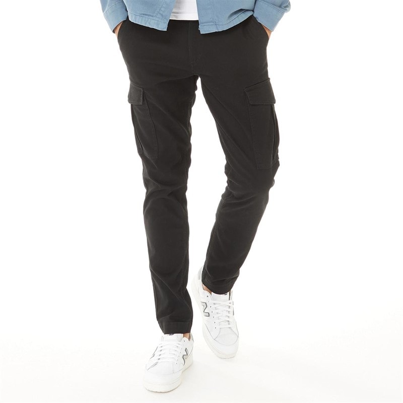JACK & JONES Mens Marco Dean Cargo Pants Black