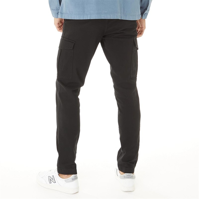 JACK & JONES Mens Marco Dean Cargo Pants Black - Image 2