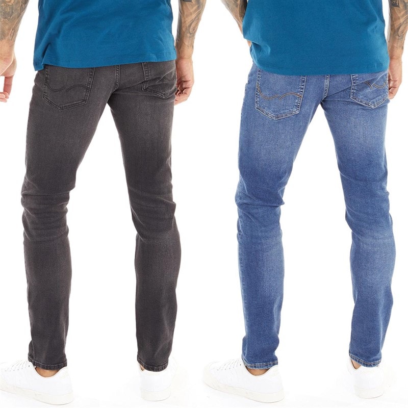 JACK & JONES Mens Glenn Sq354/327 Two Pack Jeans Blue/Black - Image 2