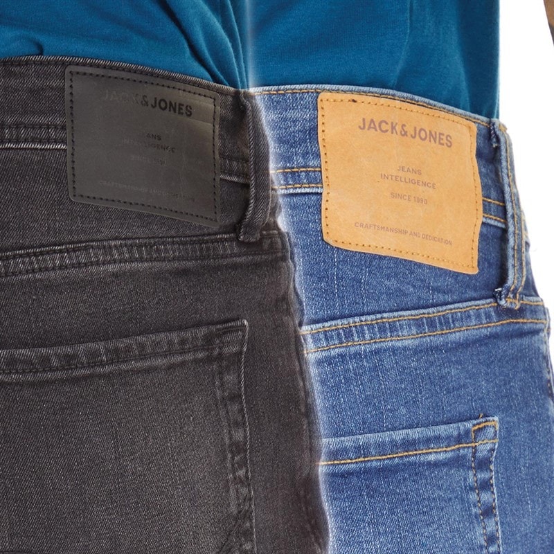 JACK & JONES Mens Glenn Sq354/327 Two Pack Jeans Blue/Black - Image 3