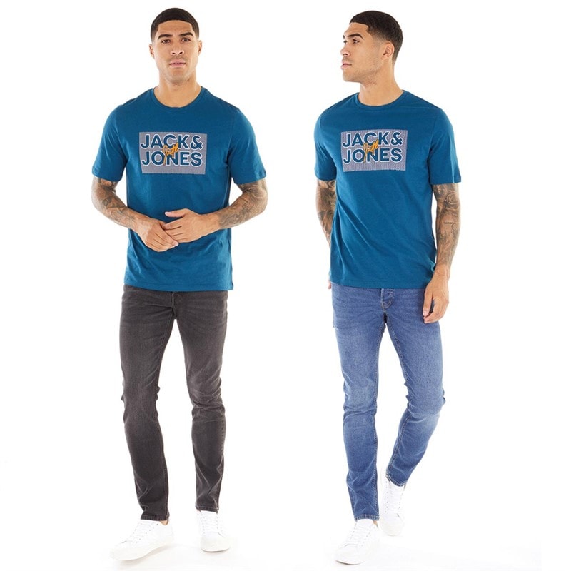 JACK & JONES Mens Glenn Sq354/327 Two Pack Jeans Blue/Black - Image 4