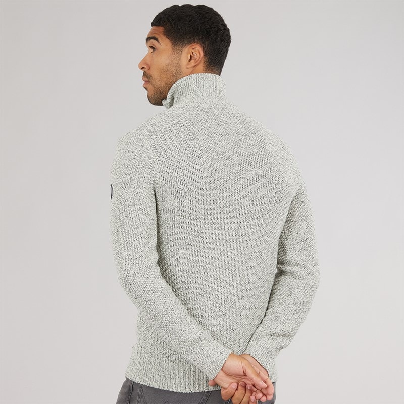 JACK & JONES Mens Shane Knit Jumper Silver Birch - Image 2