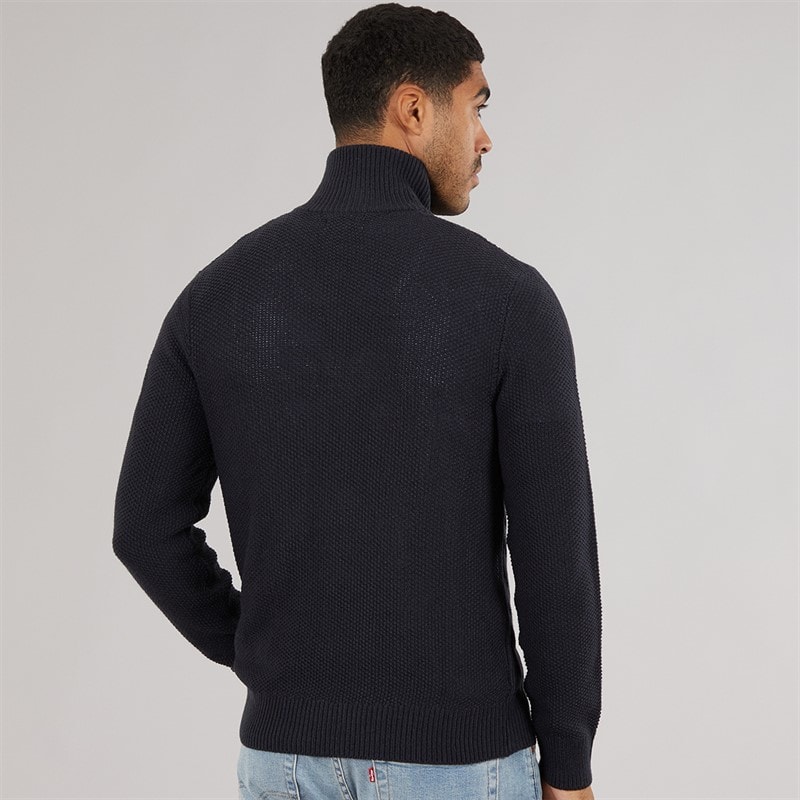 JACK & JONES Mens Shane Knit Jumper Navy Blazer - Image 2