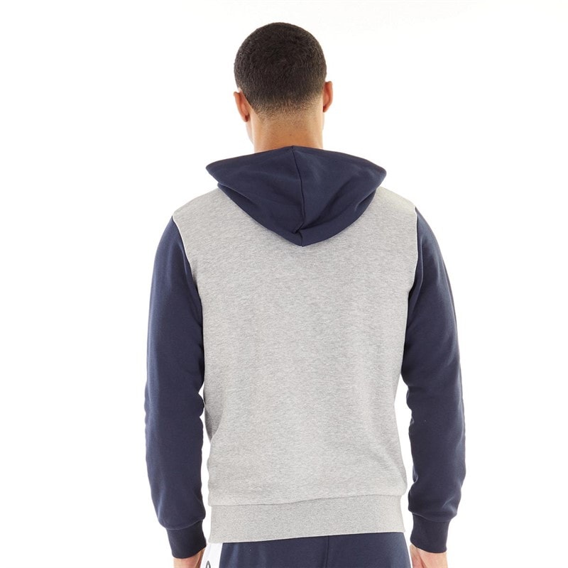 JACK & JONES Mens Logo Blocking Hoodie Navy Blazer - Image 2
