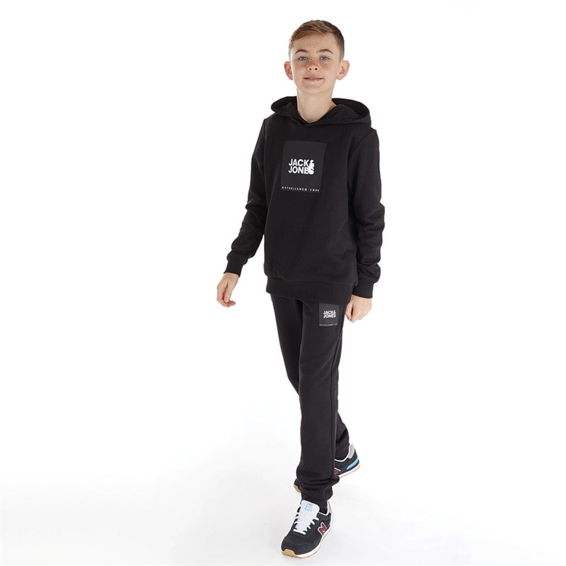 JACK & JONES Boys Lock Tracksuit Black - Image 4