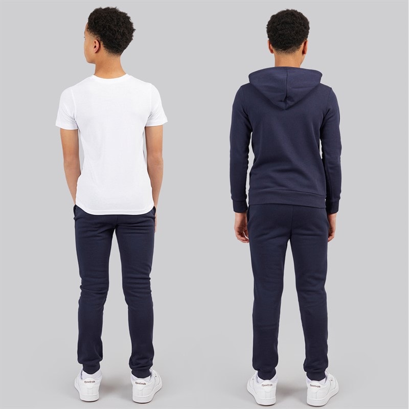 JACK & JONES Junior Jwhnew Structure Three Pack Tracksuit And T-Shirt Set Navy Blazer - Image 2