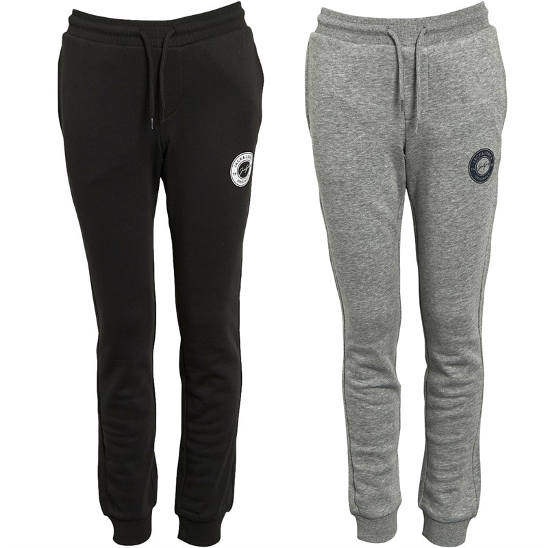 JACK & JONES Boys Thomas Two Pack Joggers Light Grey Melange/Black - Image 3