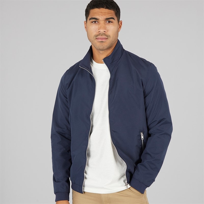 JACK & JONES Mens Mash Harrington Jacket Navy Blazer