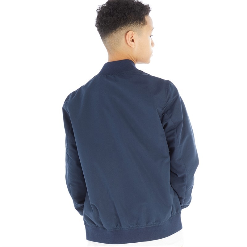 JACK & JONES Boys Mash Bomber Jacket Navy Blazer - Image 2