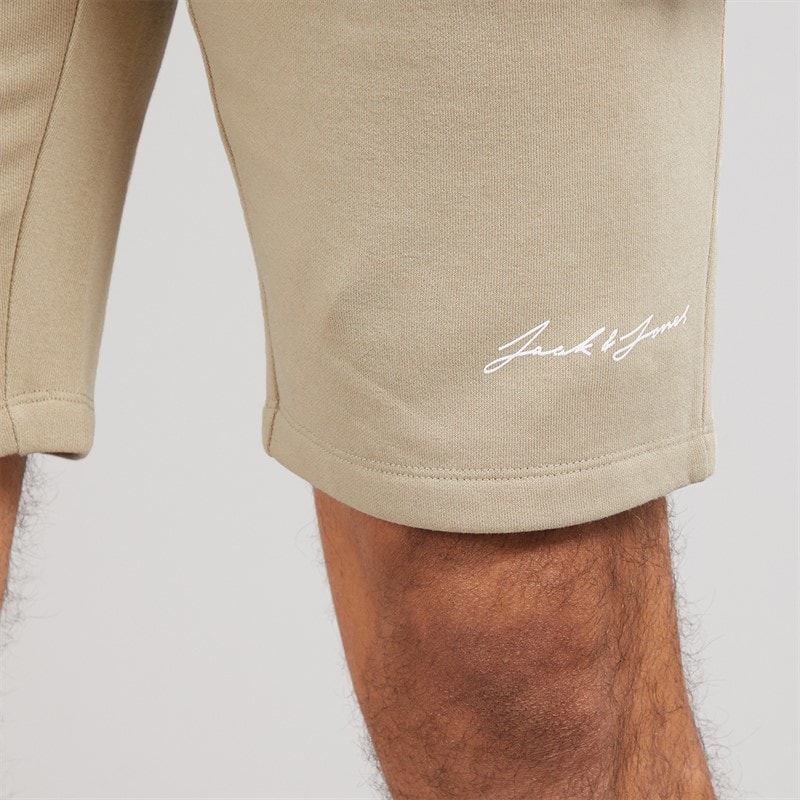 JACK & JONES Mens Jaxon T-Shirt And Shorts Set Crockery - Image 3