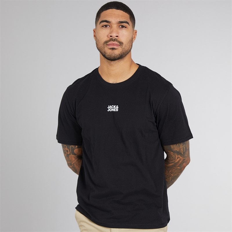 JACK & JONES Mens Classic T-Shirt Black - Image 1