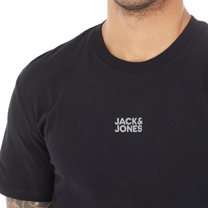 JACK & JONES Mens Classic T-Shirt Black - Image 3