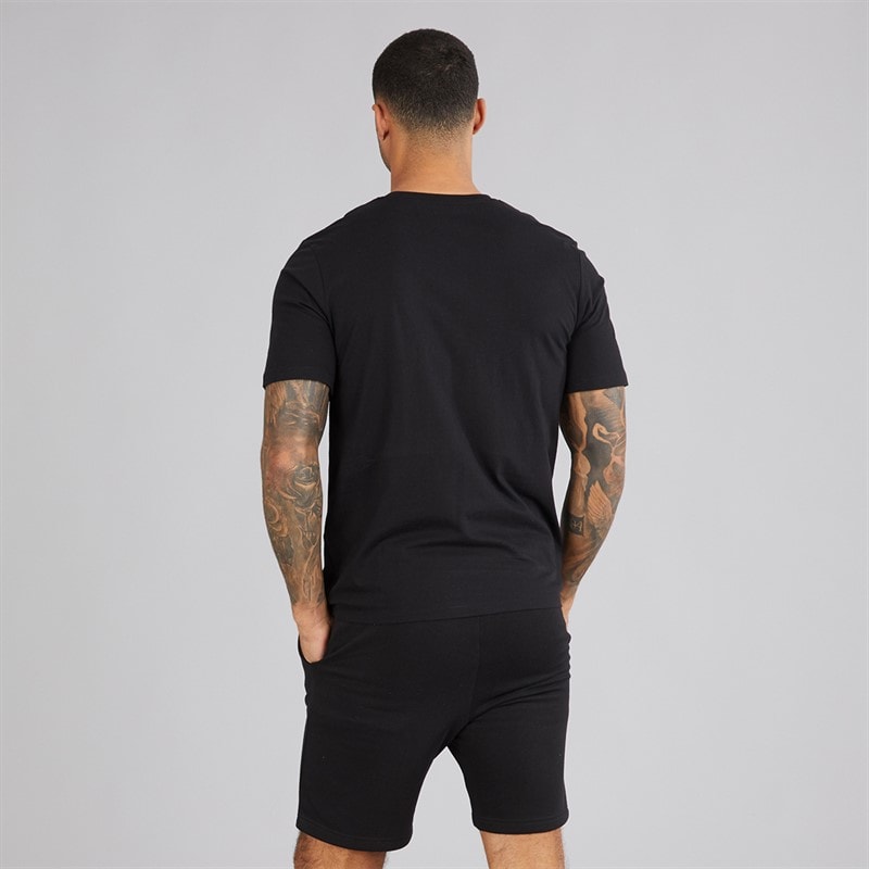 JACK & JONES Mens Neo T-Shirt And Short sSet Black - Image 2