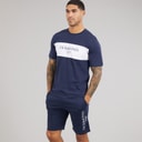JACK & JONES Mens Chester T-Shirt And Shorts Set Navy Blazer