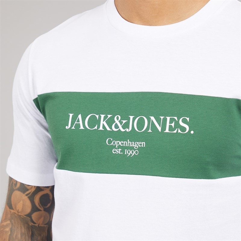 JACK & JONES Mens Chester T-Shirt And Shorts Set Trekking Green - Image 3