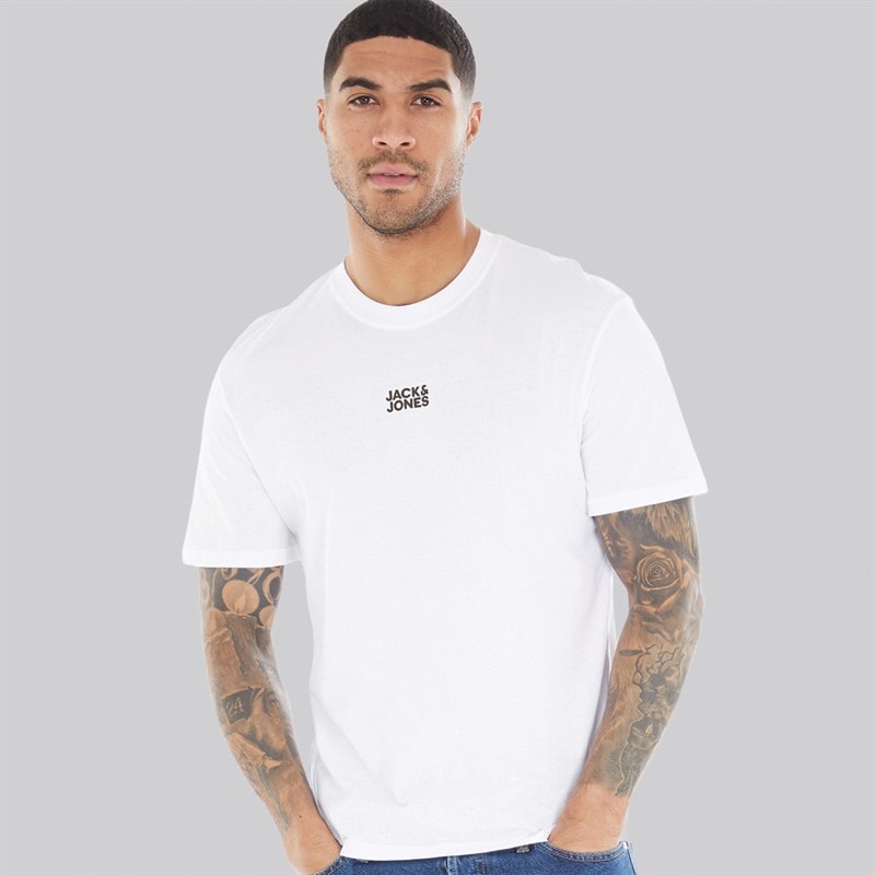 JACK & JONES Mens Classic T-Shirt White - Image 1