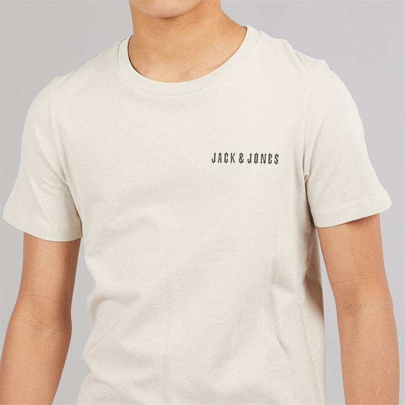 JACK & JONES Boys Kai T-Shirt And Shorts Set Moonbeam - Image 3