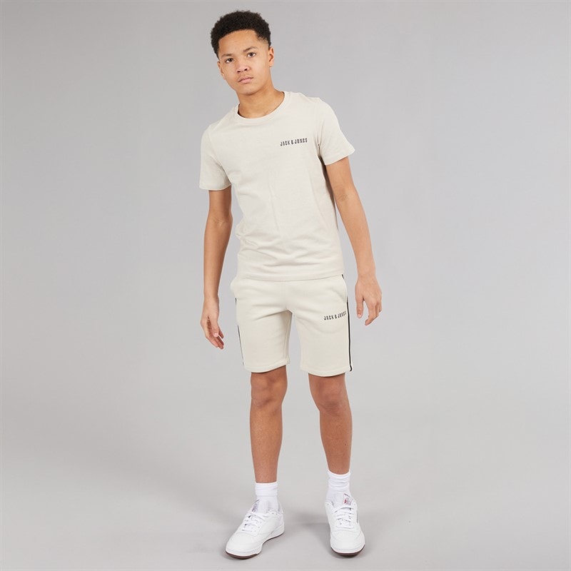 JACK & JONES Boys Kai T-Shirt And Shorts Set Moonbeam - Image 4