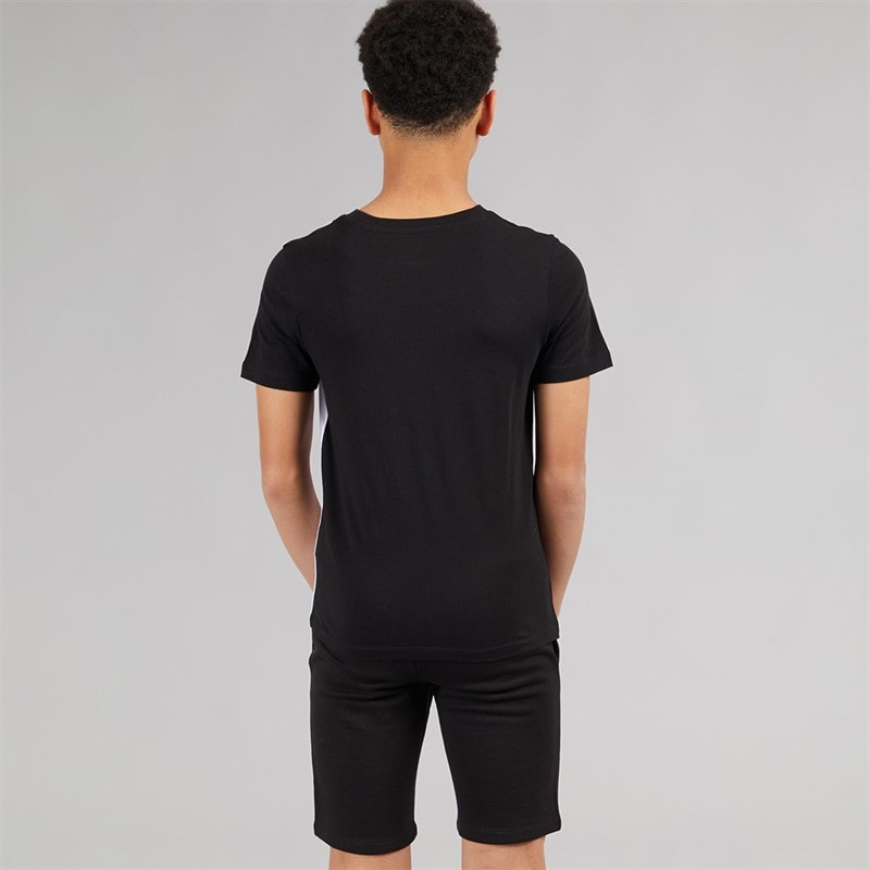 JACK & JONES Boys Jax Blocking T-Shirt And Shorts Set Black - Image 2