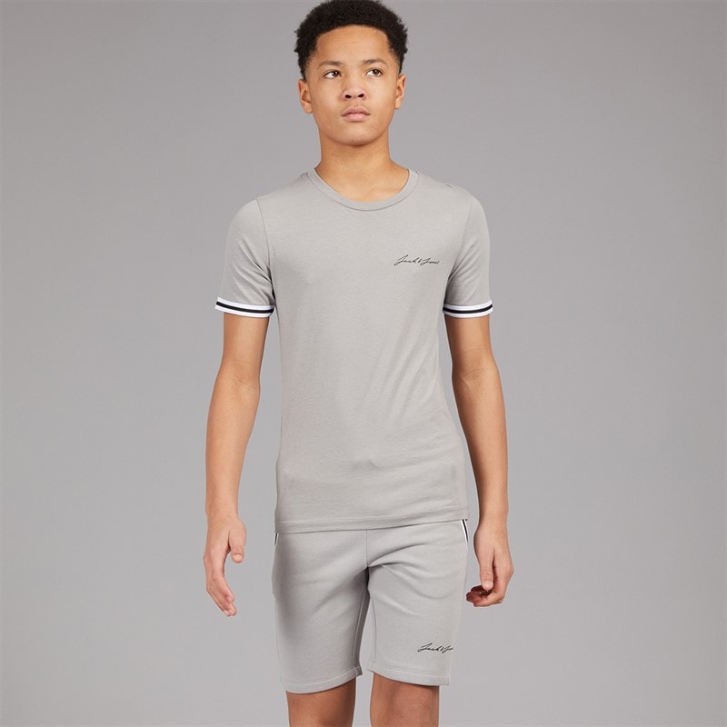 JACK & JONES Boys Jaxon T-Shirt And Shorts Set Alloy