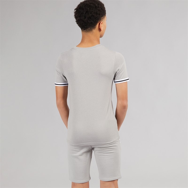 JACK & JONES Boys Jaxon T-Shirt And Shorts Set Alloy - Image 2