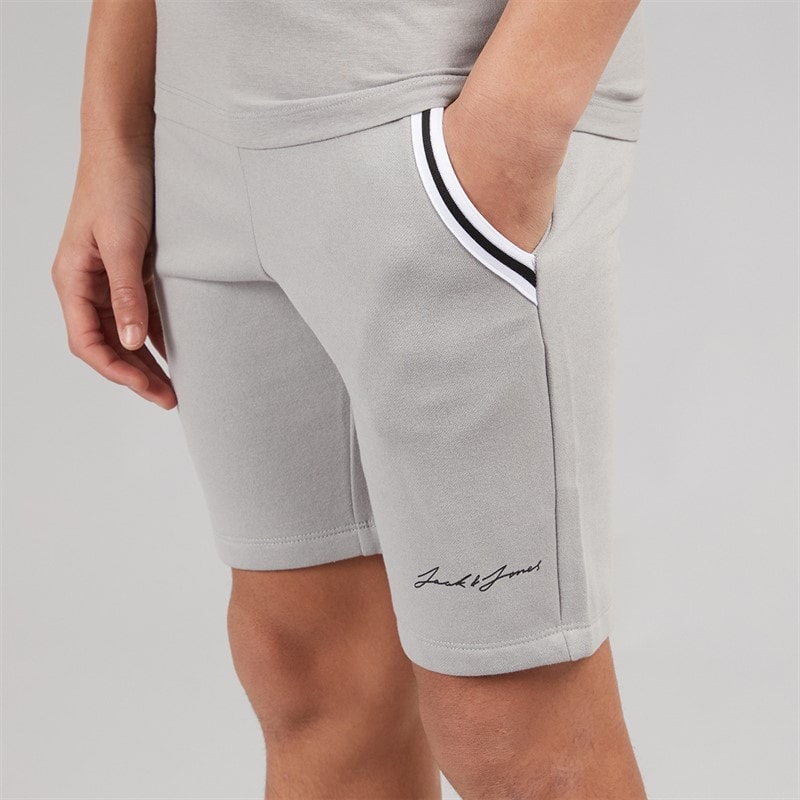 JACK & JONES Boys Jaxon T-Shirt And Shorts Set Alloy - Image 5