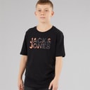 JACK & JONES Boys Splash Corp Logo T-Shirt Black