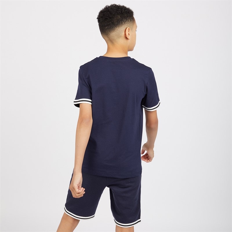 JACK & JONES Boys Jaxon T-Shirt And Shorts Set Navy Blazer - Image 2