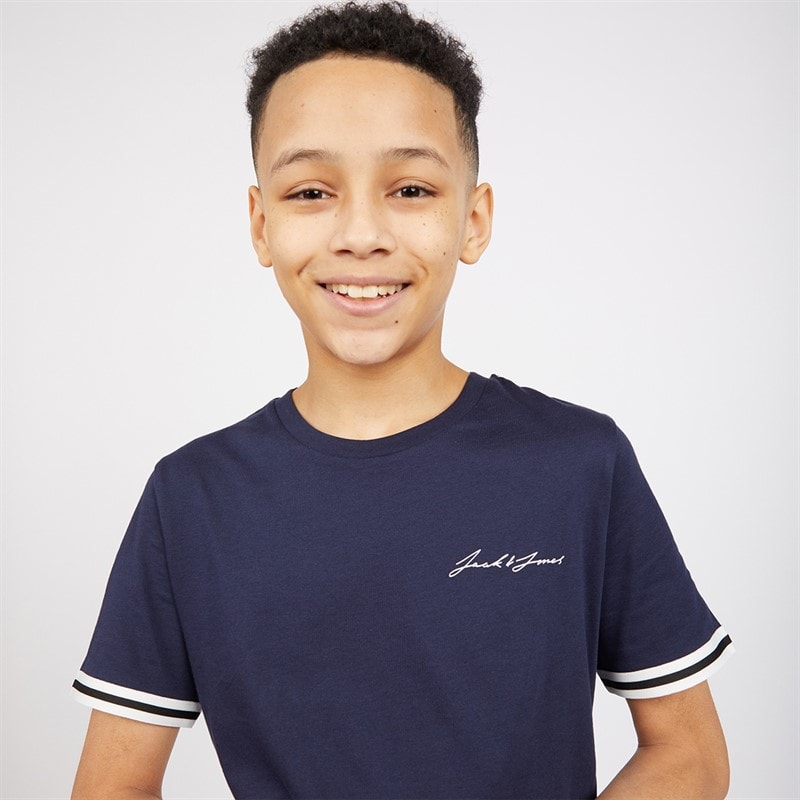 JACK & JONES Boys Jaxon T-Shirt And Shorts Set Navy Blazer - Image 3