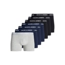 JACK & JONES Mens Anthony Seven Pack Trunks Black/Black/Black/Navy/Navy/Navy/Light Grey Marl