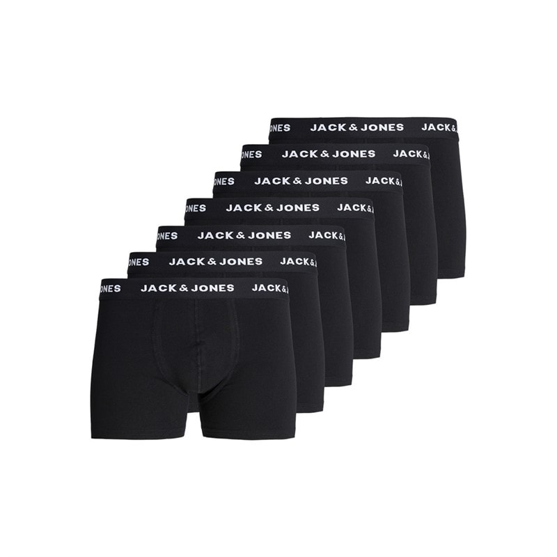 JACK & JONES Mens Anthony Seven Pack Trunks Black
