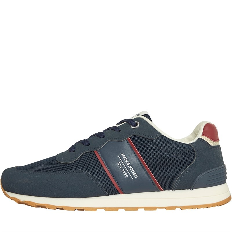JACK & JONES Mens Milan Trainers Navy Blazer - Image 1